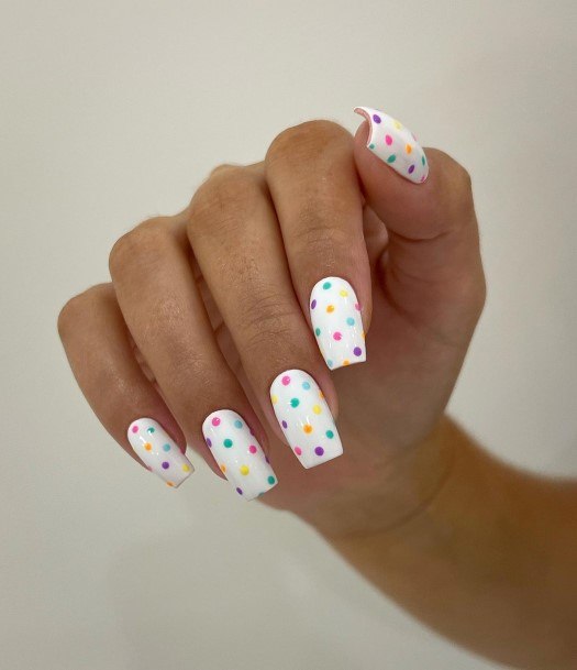 Girls Designs Polka Dot Nail