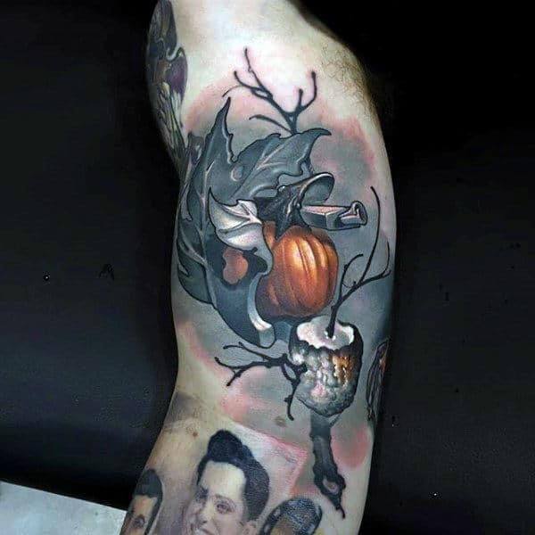 Girls Designs Pumpkin Tattoo