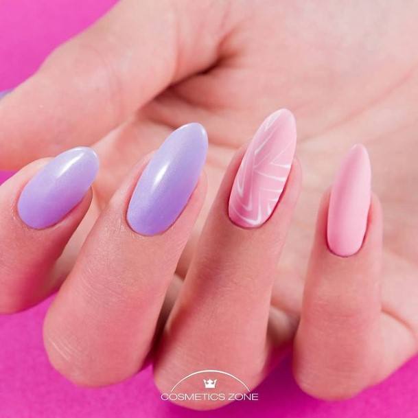 Girls Designs Purple Nail