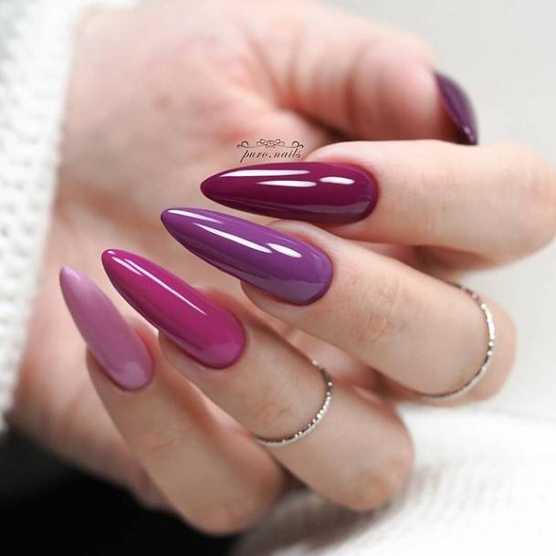 Girls Designs Purple Summer Nail