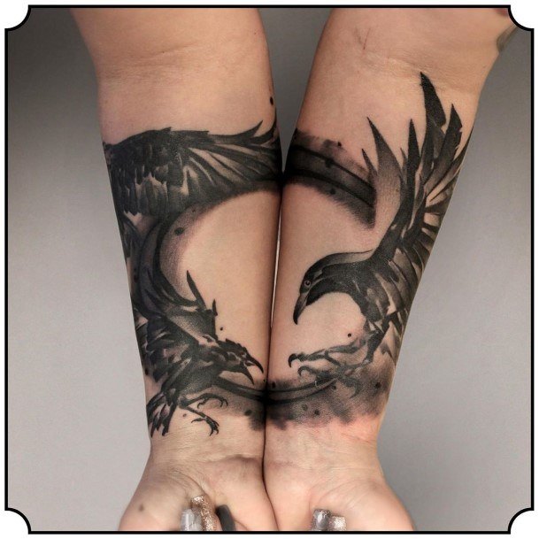 Girls Designs Raven Tattoo