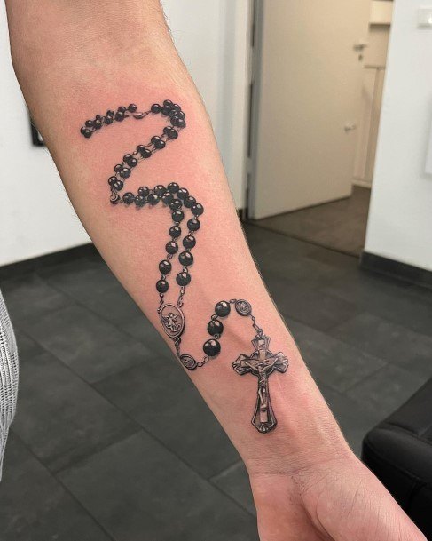 Girls Designs Rosary Tattoo