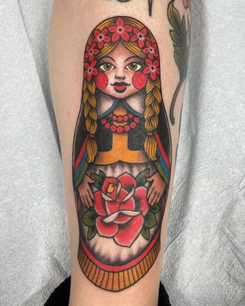 Girls Designs Russian Nesting Doll Matryoshka Tattoo