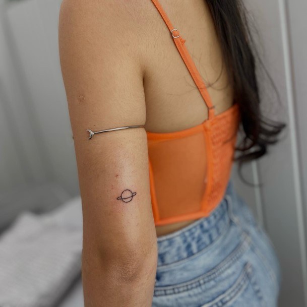 Girls Designs Saturn Tattoo