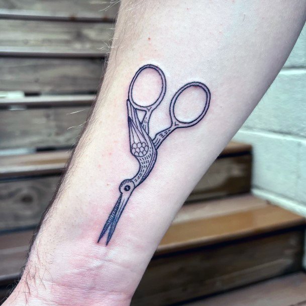 Girls Designs Scissors Tattoo