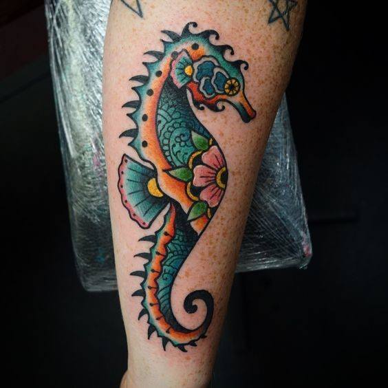 Girls Designs Seahorse Tattoo