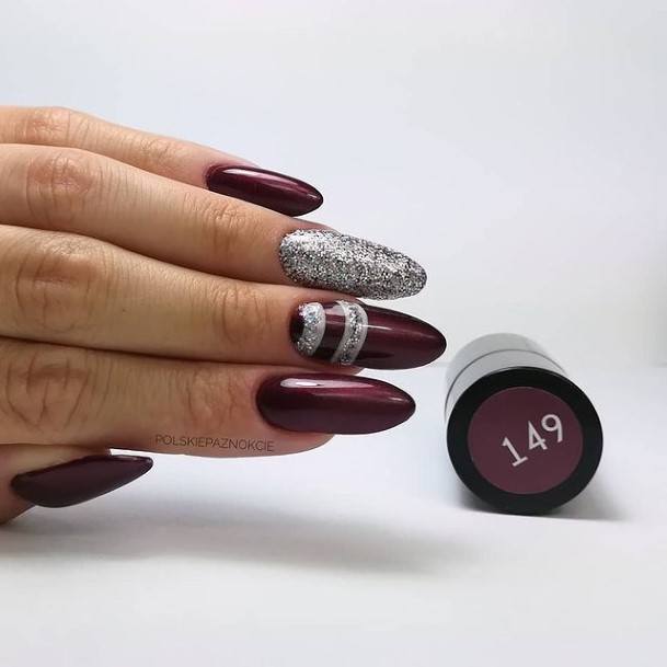 Girls Designs Silver Nail