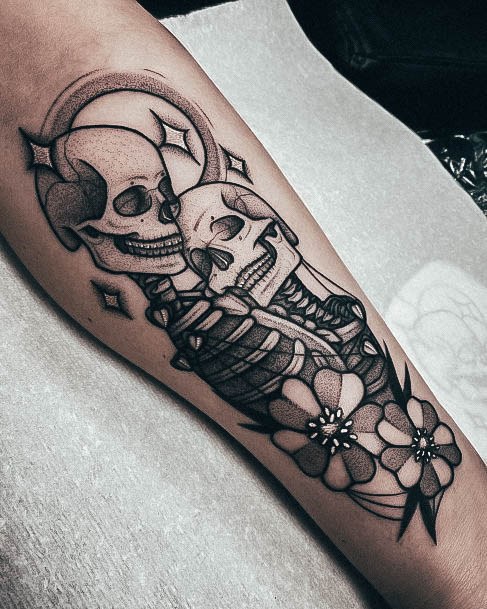 Girls Designs Skeleton Tattoo