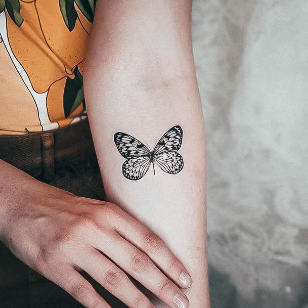 Girls Designs Small Butterfly Tattoo