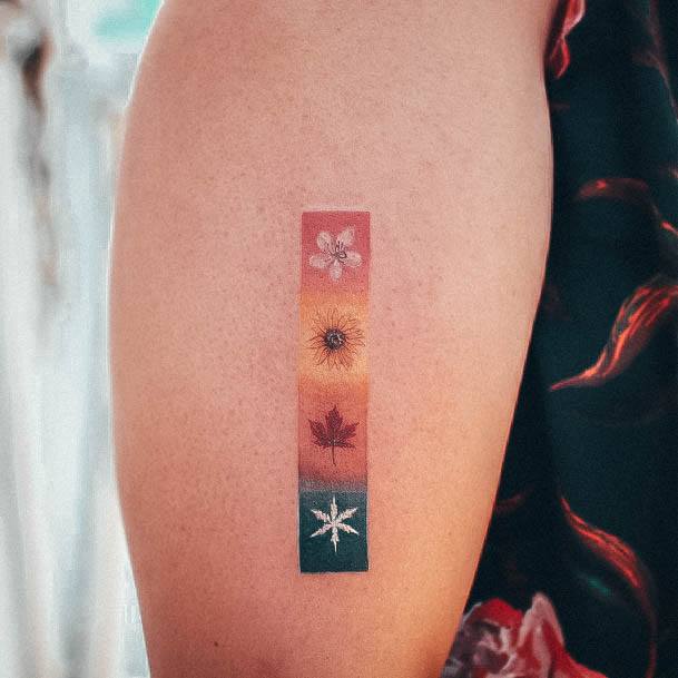 Girls Designs Small Sunflower Tattoo