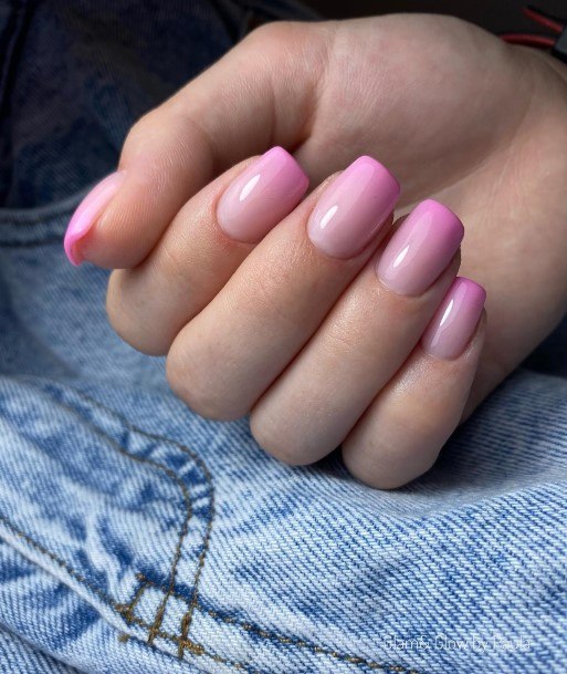 Girls Designs Square Ombre Nail