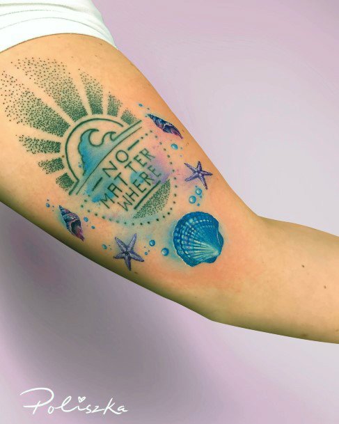Girls Designs Starfish Tattoo