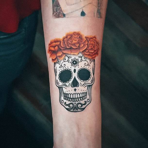 Girls Designs Sugar Skull Tattoo