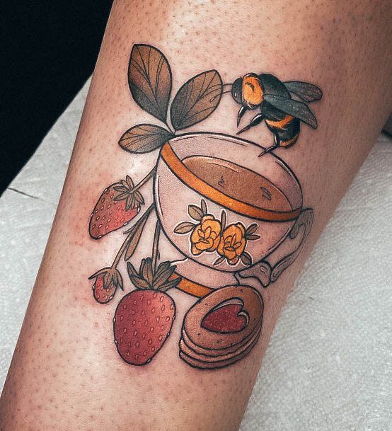 Girls Designs Tea Cup Tattoo