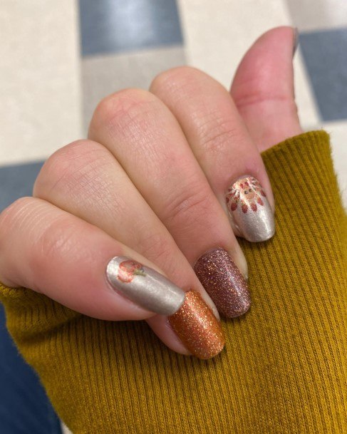 Girls Designs Thanksgiving Nail