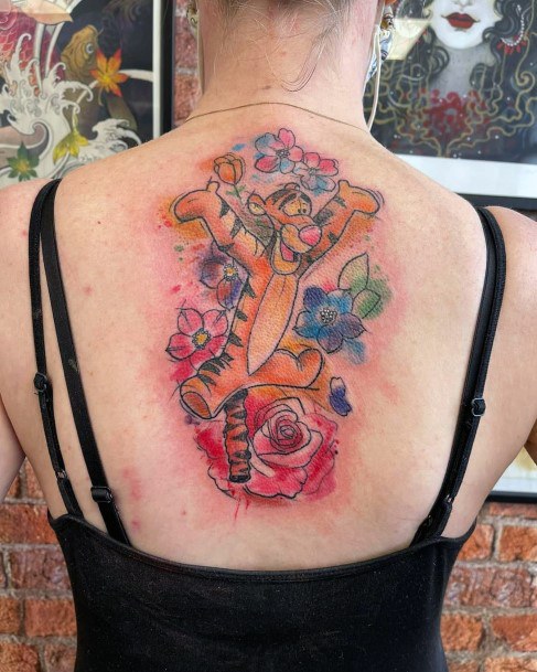 Girls Designs Tigger Tattoo