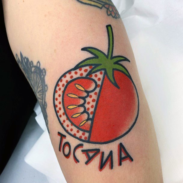 Girls Designs Tomato Tattoo