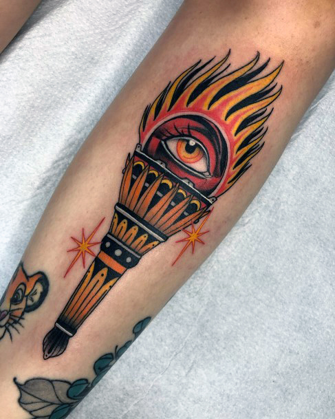 Girls Designs Torch Tattoo