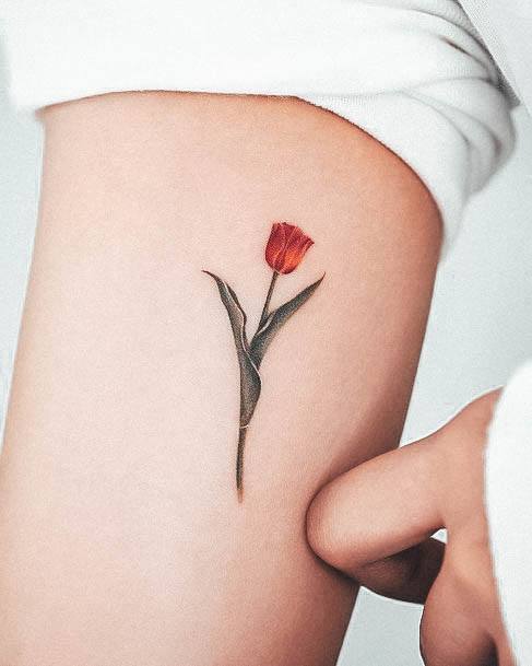 Girls Designs Tulip Tattoo