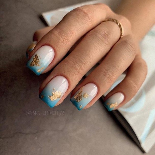 Girls Designs White Ombre Nail