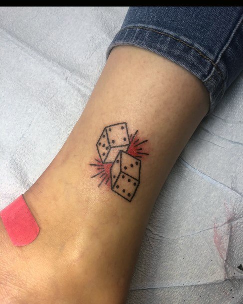 Girls Dice Tattoo Ideas