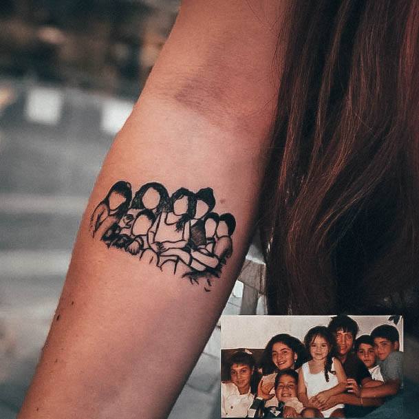 Girls Family Tattoo Designs
