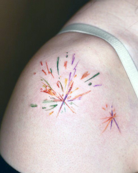 Girls Fireworks Tattoo Ideas