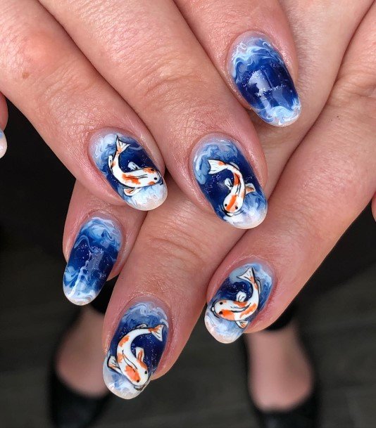 Girls Fish Nail Designs