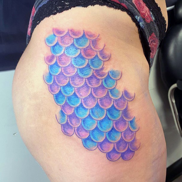 Girls Fish Scales Tattoo Designs