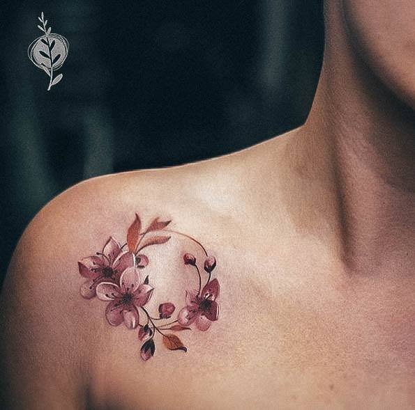 Girls Floral Tattoo Designs