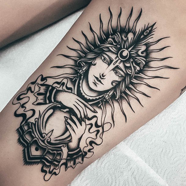 Girls Fortune Teller Tattoo Designs