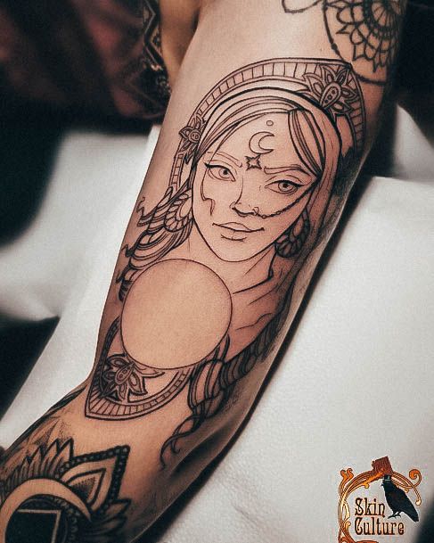 Girls Fortune Teller Tattoo Ideas