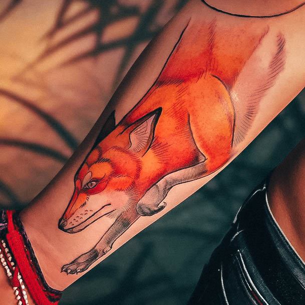 Girls Fox Tattoo Designs