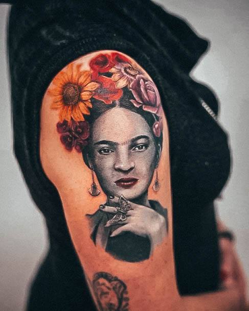 Girls Frida Tattoo Designs