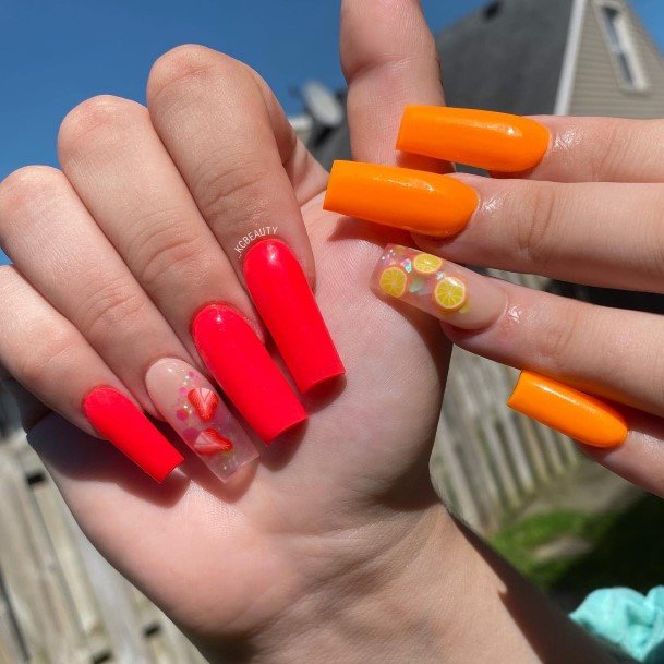 Girls Fruit Nail Designs