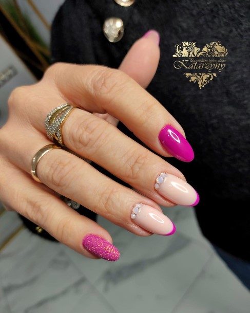 Girls Fuchsia Nail Ideas