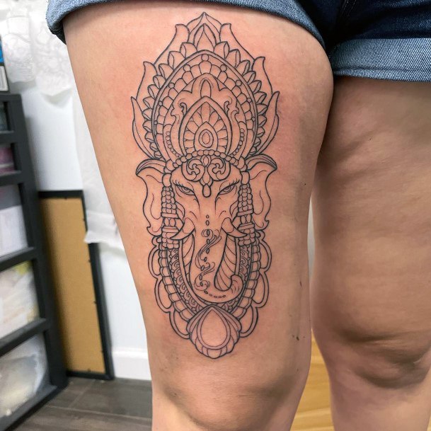 Girls Ganesha Tattoo Ideas