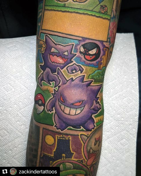 Girls Gengar Tattoo Ideas