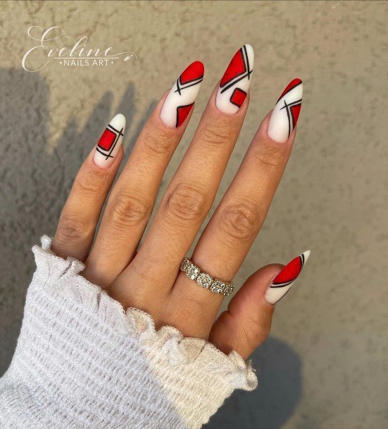 Girls Geometric Nail Designs