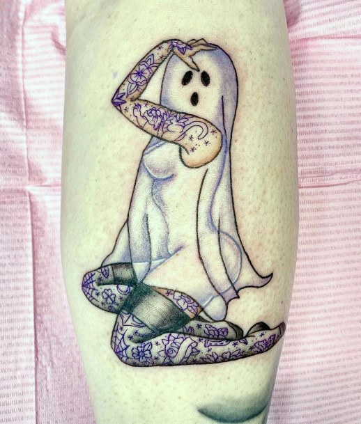 Girls Ghost Tattoo Designs