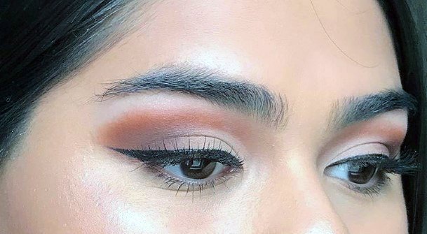 Girls Ginger Brown And Orange Eyeshadow Tips