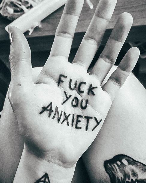 Girls Glamorous Anxiety Tattoo Inspiration