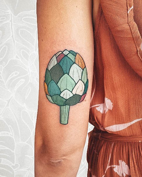 Girls Glamorous Artichoke Tattoo Inspiration