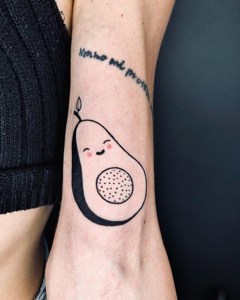 Girls Glamorous Avocado Tattoo Inspiration