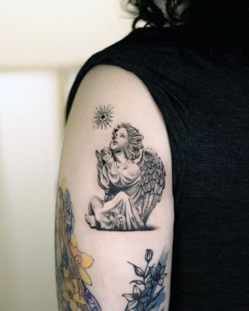 Girls Glamorous Baby Angel Tattoo Inspiration