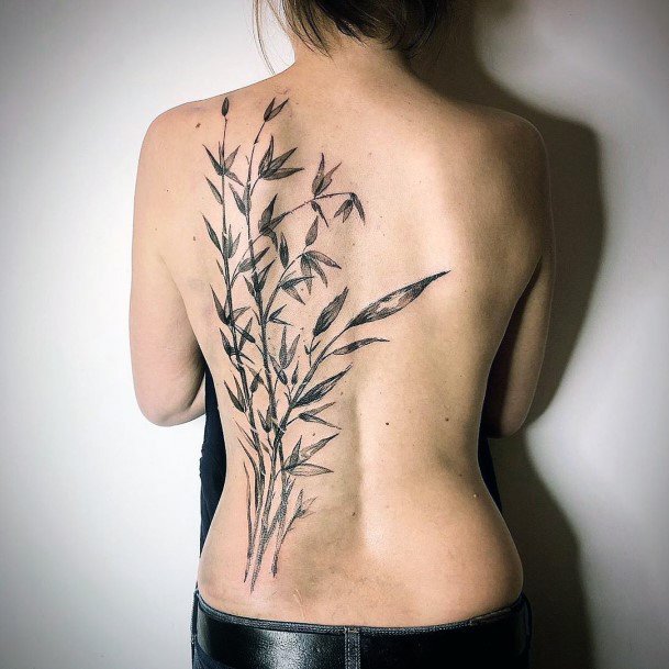 Girls Glamorous Bamboo Tattoo Inspiration