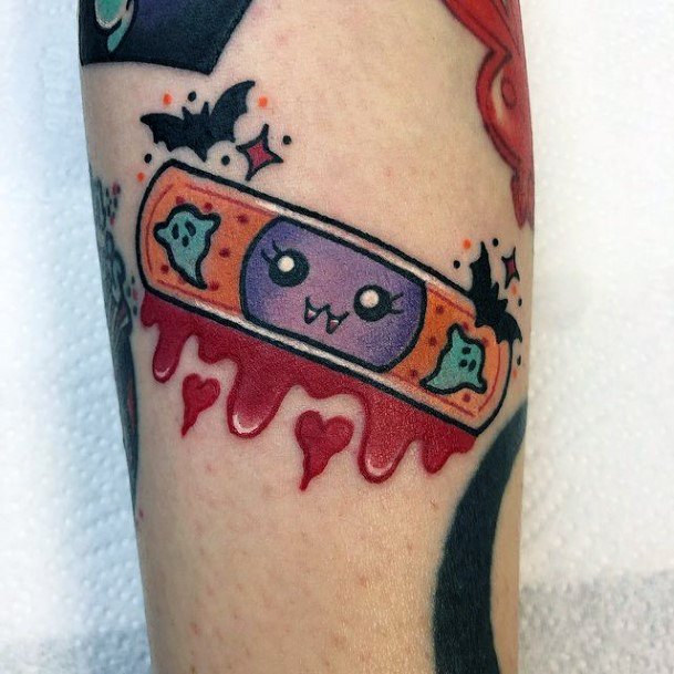 Girls Glamorous Bandaid Tattoo Inspiration