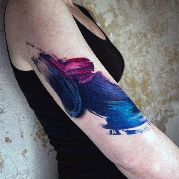 Girls Glamorous Bicep Tattoo Inspiration