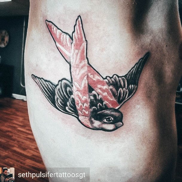 Girls Glamorous Breast Cancer Tattoo Inspiration