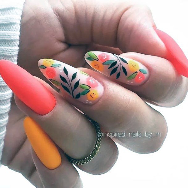 Girls Glamorous Bright Summer Nail Inspiration